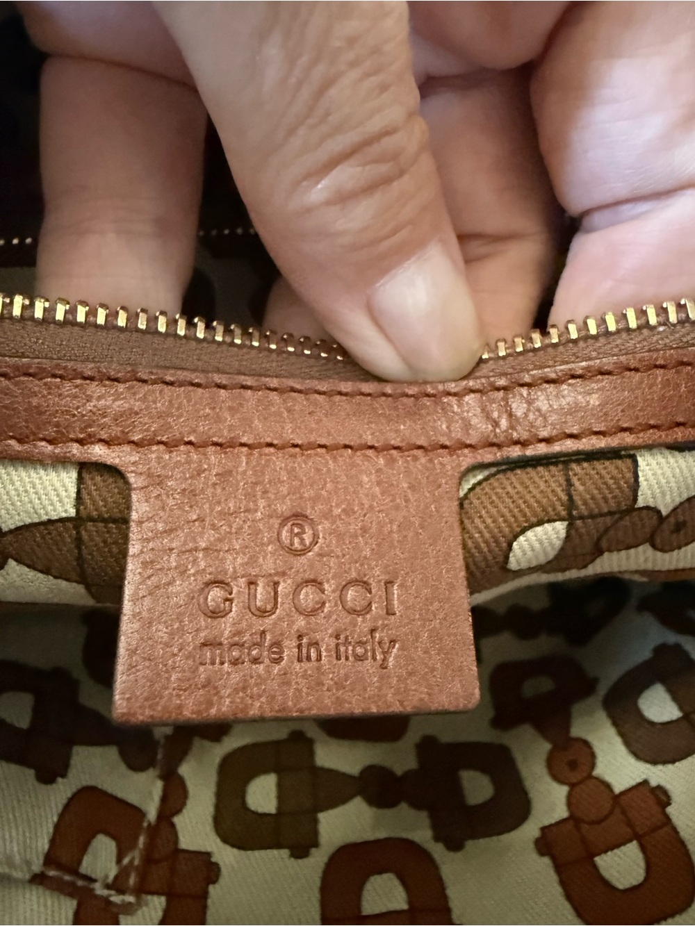 💯Auth! GUCCI Guccisimo Signoria Brown Leather Hobo Shoulder Bag w Gold Hardware - Picture 11 of 16